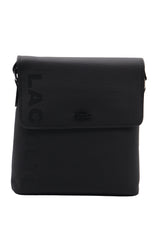 Lacoste Men's Flap Crossbody Bag | Matte Black