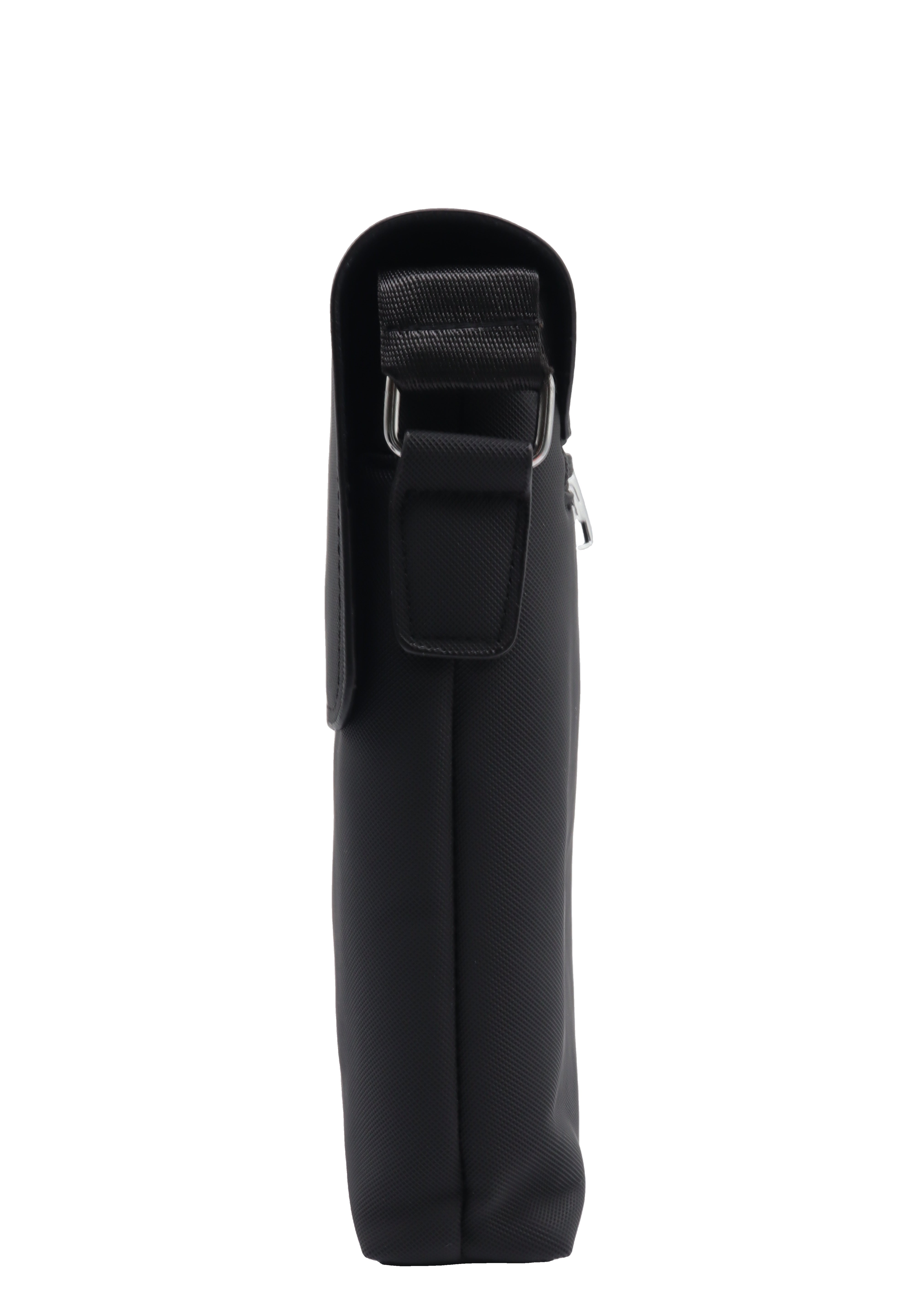 Lacoste Men's Flap Crossbody Bag | Matte Black