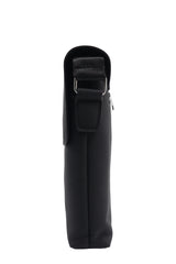 Lacoste Men's Flap Crossbody Bag | Matte Black