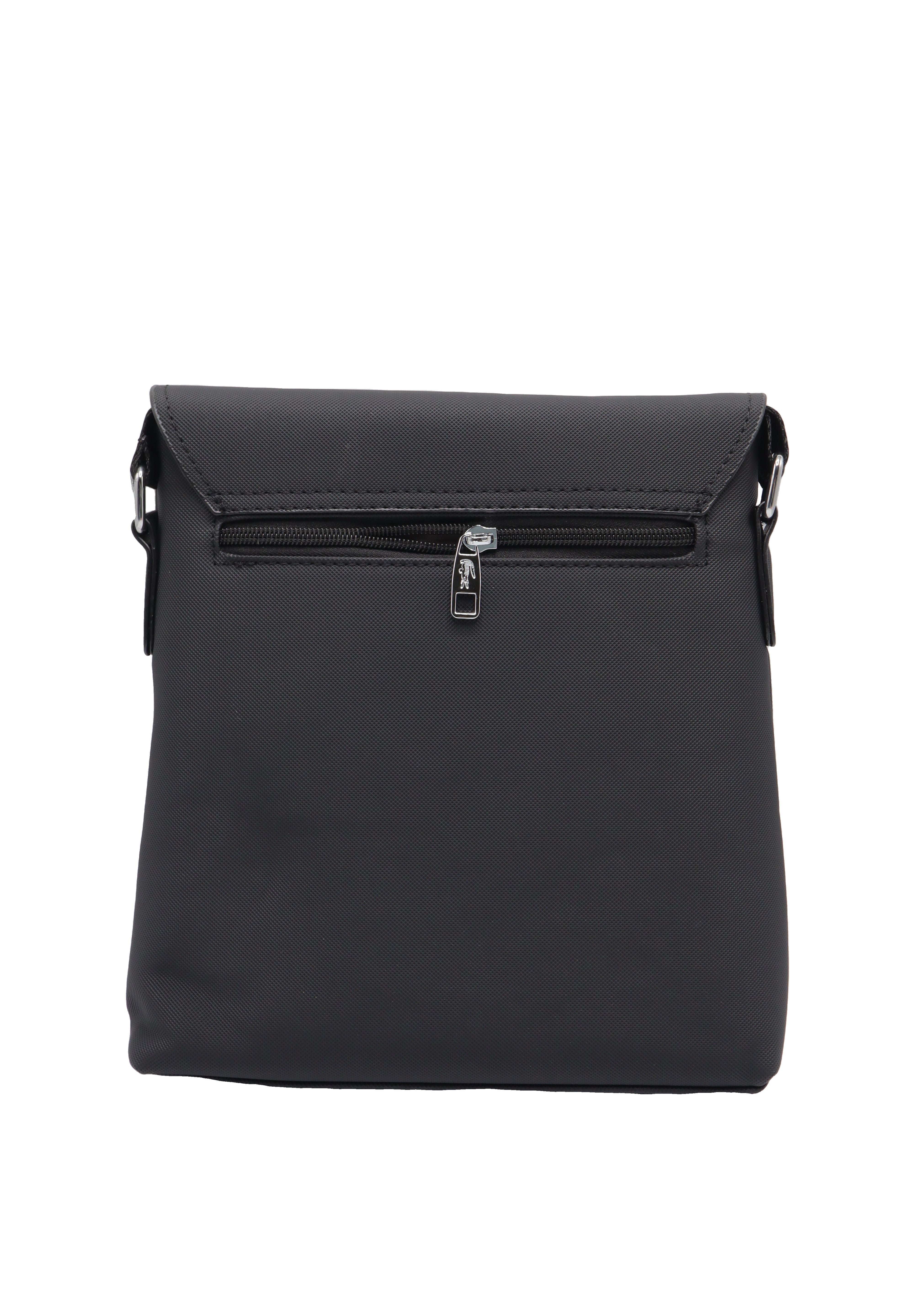 Lacoste Men's Flap Crossbody Bag | Matte Black