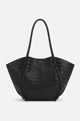 Bottega Veneta Woven Leather Basket Tote | Classic Black