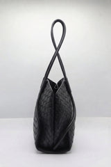 Bottega Veneta Woven Leather Basket Tote | Classic Black