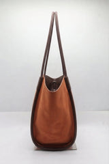 JW PEI Hana Faux Suede Winged Tote Bag | Cognac Brown