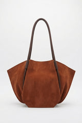 JW PEI Hana Faux Suede Winged Tote Bag | Cognac Brown