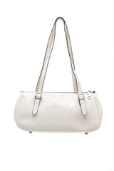 Coach Patent Leather Barrel Shoulder Bag | Off-White & Silver