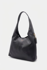 Coach Pebbled Leather Hobo Bag | Black & Gold