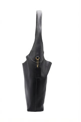 Coach Pebbled Leather Hobo Bag | Black & Gold