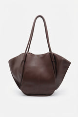 JW PEI Hana Faux Leather Winged Tote Bag | Dark Chocolate Brown
