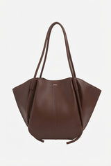 JW PEI Hana Faux Leather Winged Tote Bag | Dark Chocolate Brown
