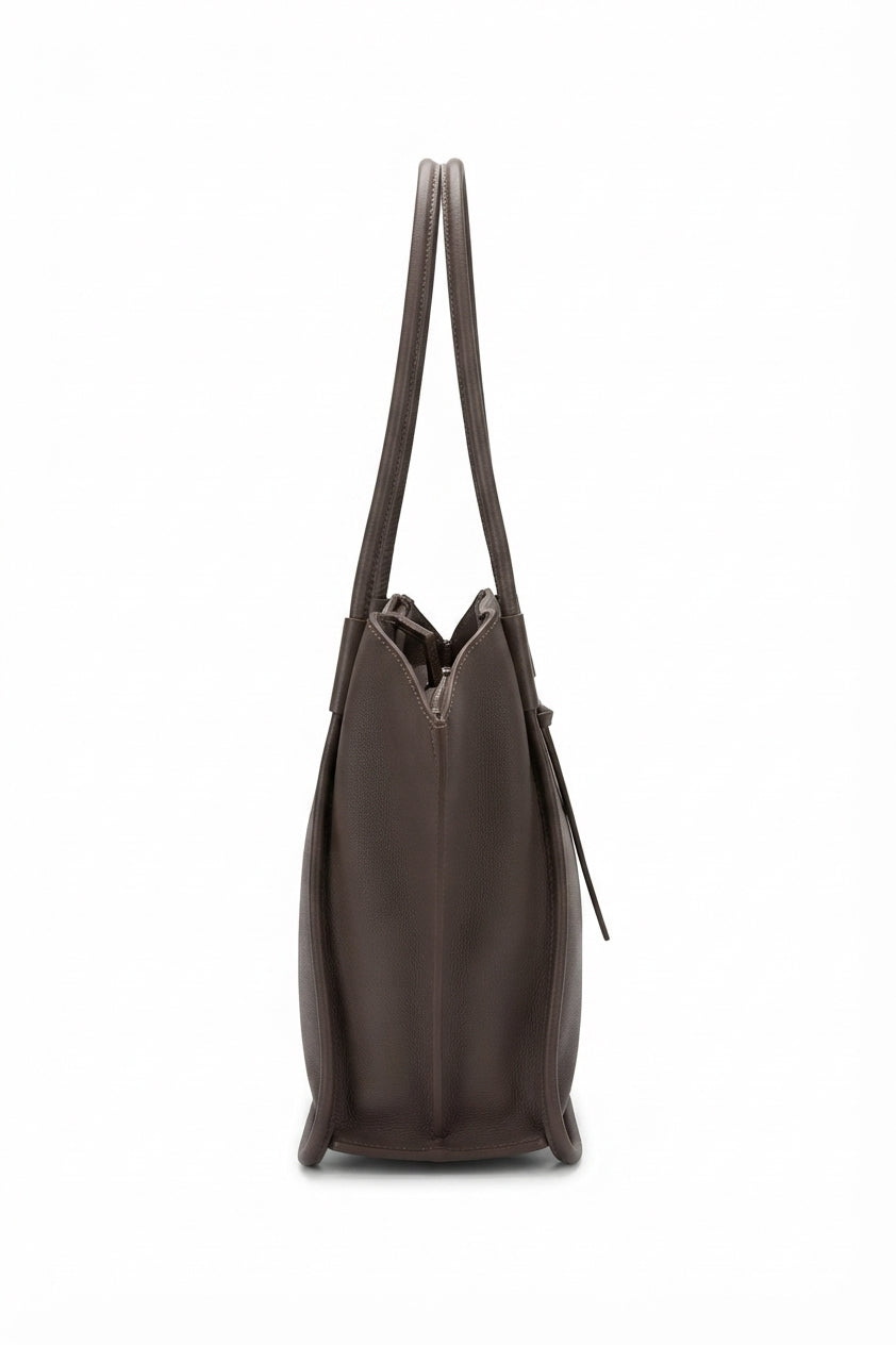 JW PEI Hana Faux Leather Winged Tote Bag | Dark Chocolate Brown