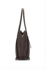 JW PEI Hana Faux Leather Winged Tote Bag | Dark Chocolate Brown