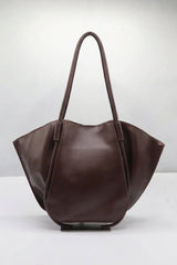 JW PEI Hana Faux Leather Winged Tote Bag | Dark Chocolate Brown