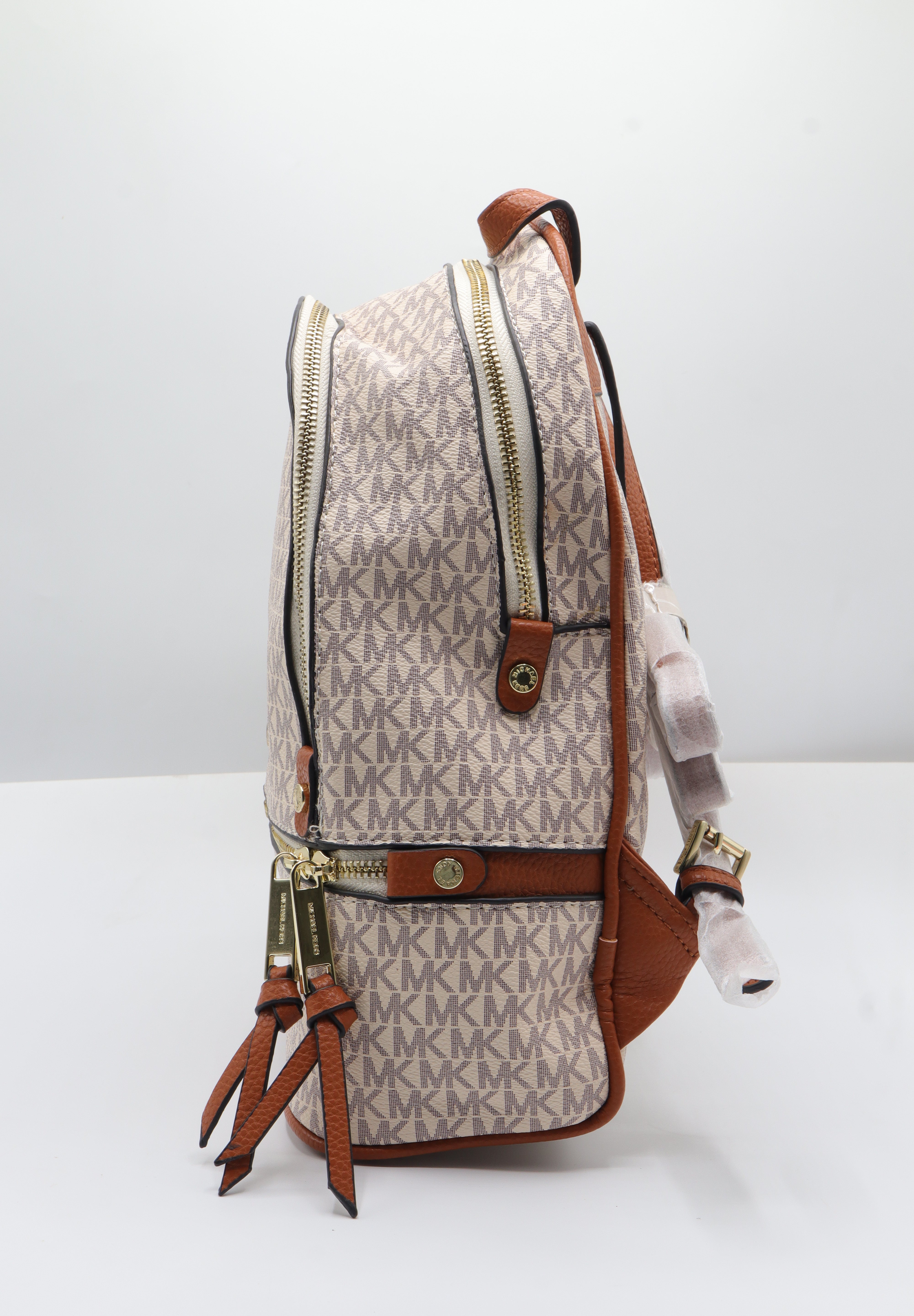 Michael Kors Rhea Logo Backpack | Vanilla & Acorn