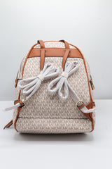 Michael Kors Rhea Logo Backpack | Vanilla & Acorn