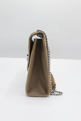 Saint Laurent Envelope Flap Bag | Taupe Grained Leather
