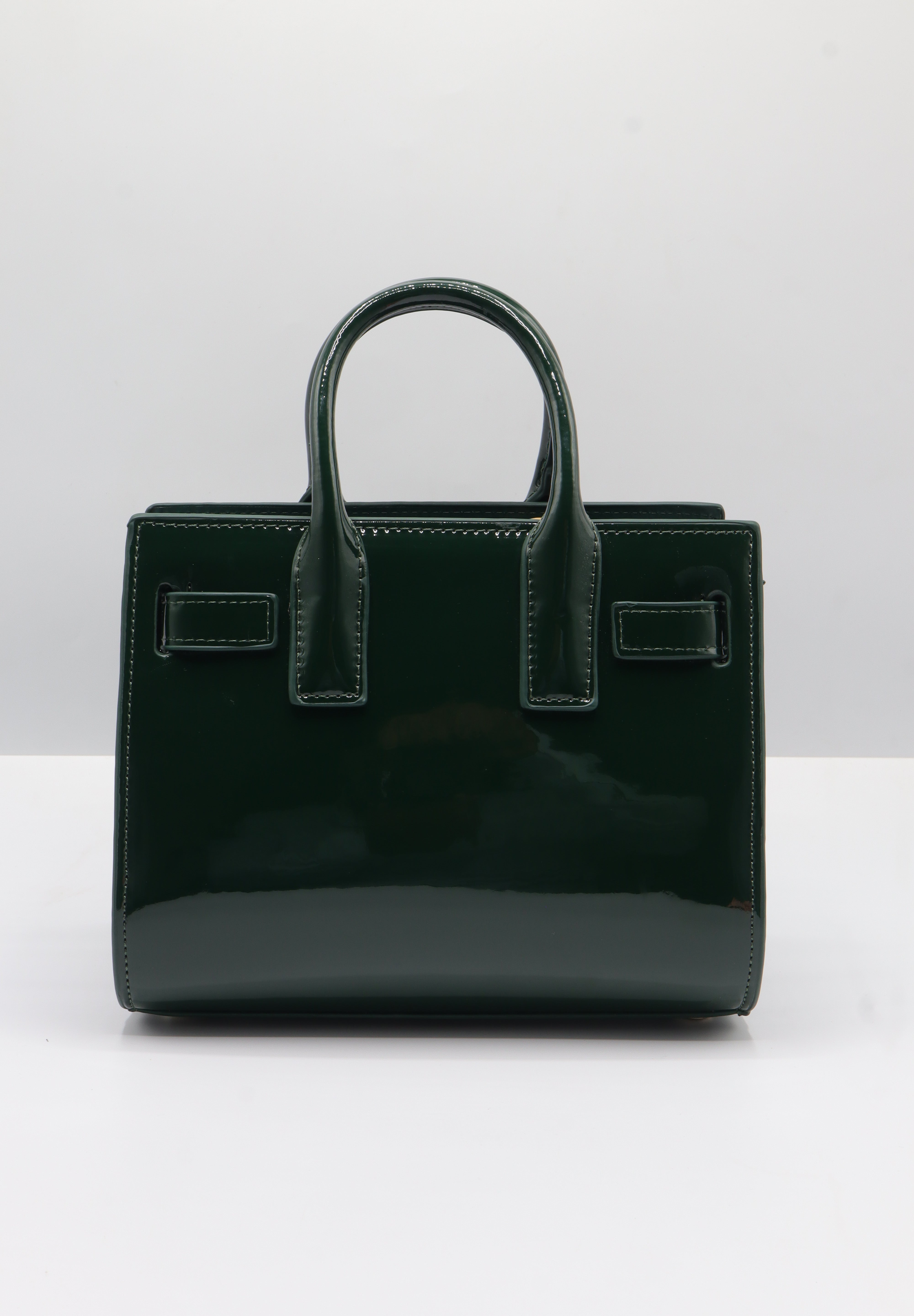 Saint Laurent Sac de Jour Patent Leather Bag | Emerald & Gold