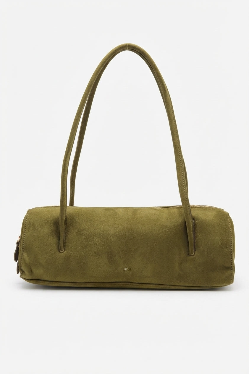 JW PEI Cylinder Suede Shoulder Bag | Olive Green