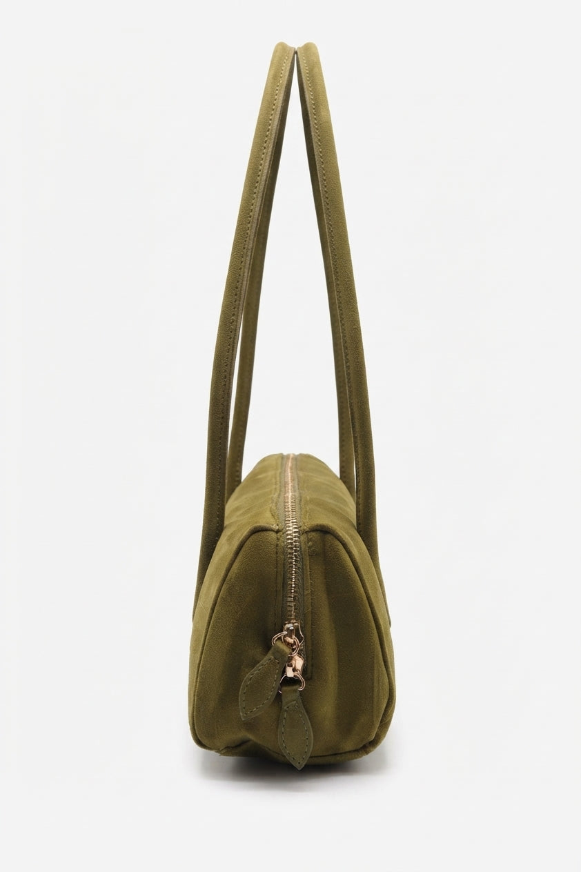 JW PEI Cylinder Suede Shoulder Bag | Olive Green