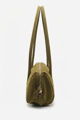 JW PEI Cylinder Suede Shoulder Bag | Olive Green