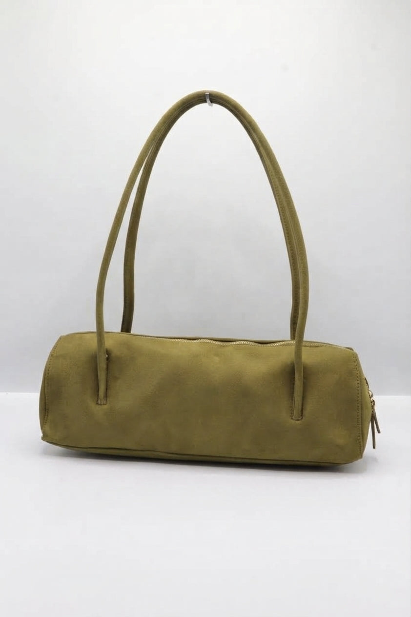 JW PEI Cylinder Suede Shoulder Bag | Olive Green
