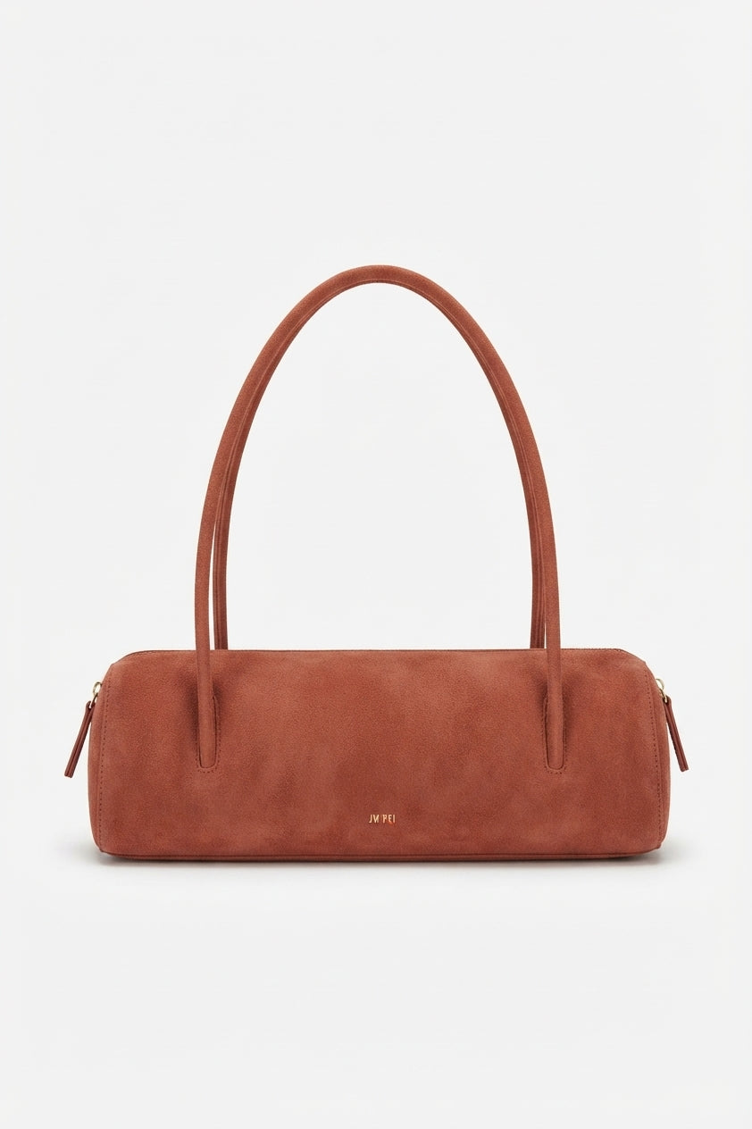 JW PEI Cylinder Suede Shoulder Bag | Terracotta Rust
