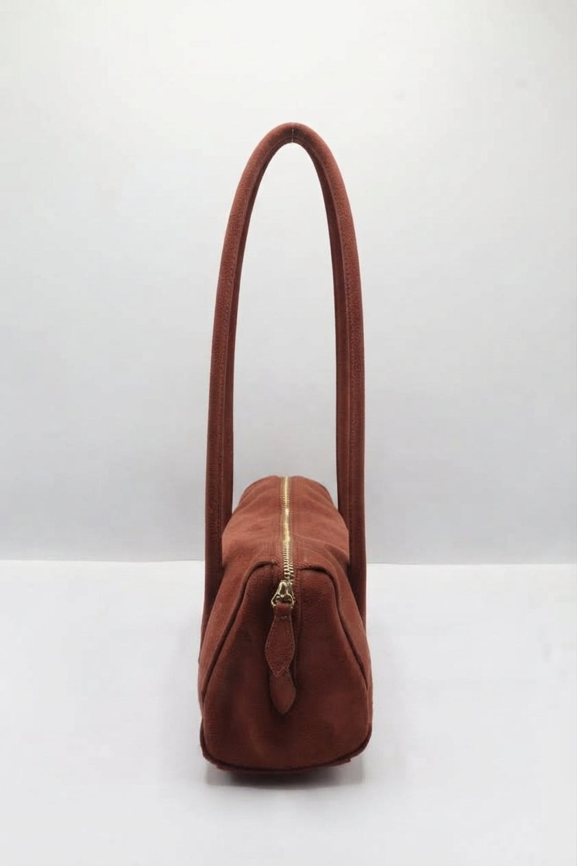 JW PEI Cylinder Suede Shoulder Bag | Terracotta Rust