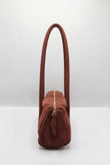 JW PEI Cylinder Suede Shoulder Bag | Terracotta Rust