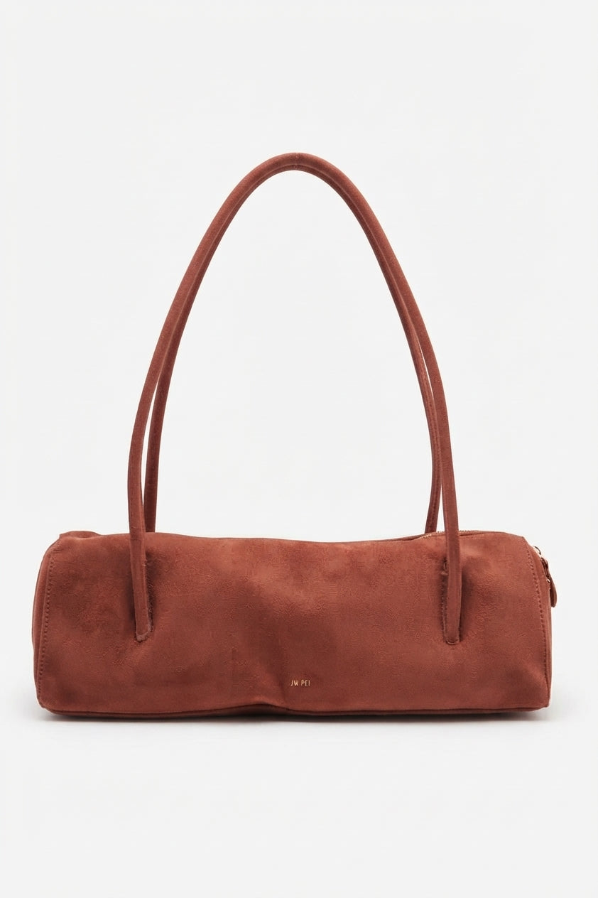 JW PEI Cylinder Suede Shoulder Bag | Terracotta Rust