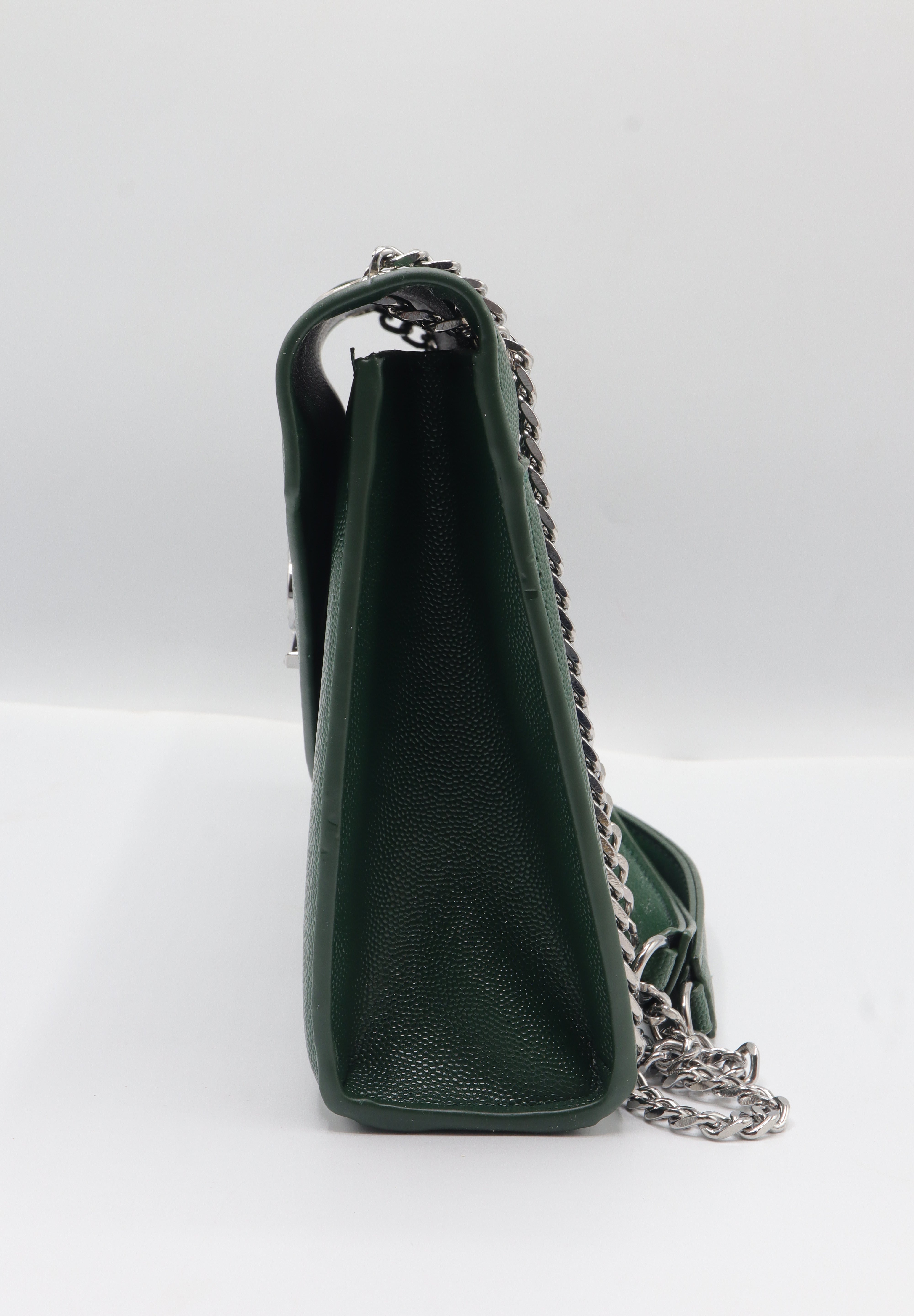 Saint Laurent Envelope Flap Bag | Forest Green Grained Leather