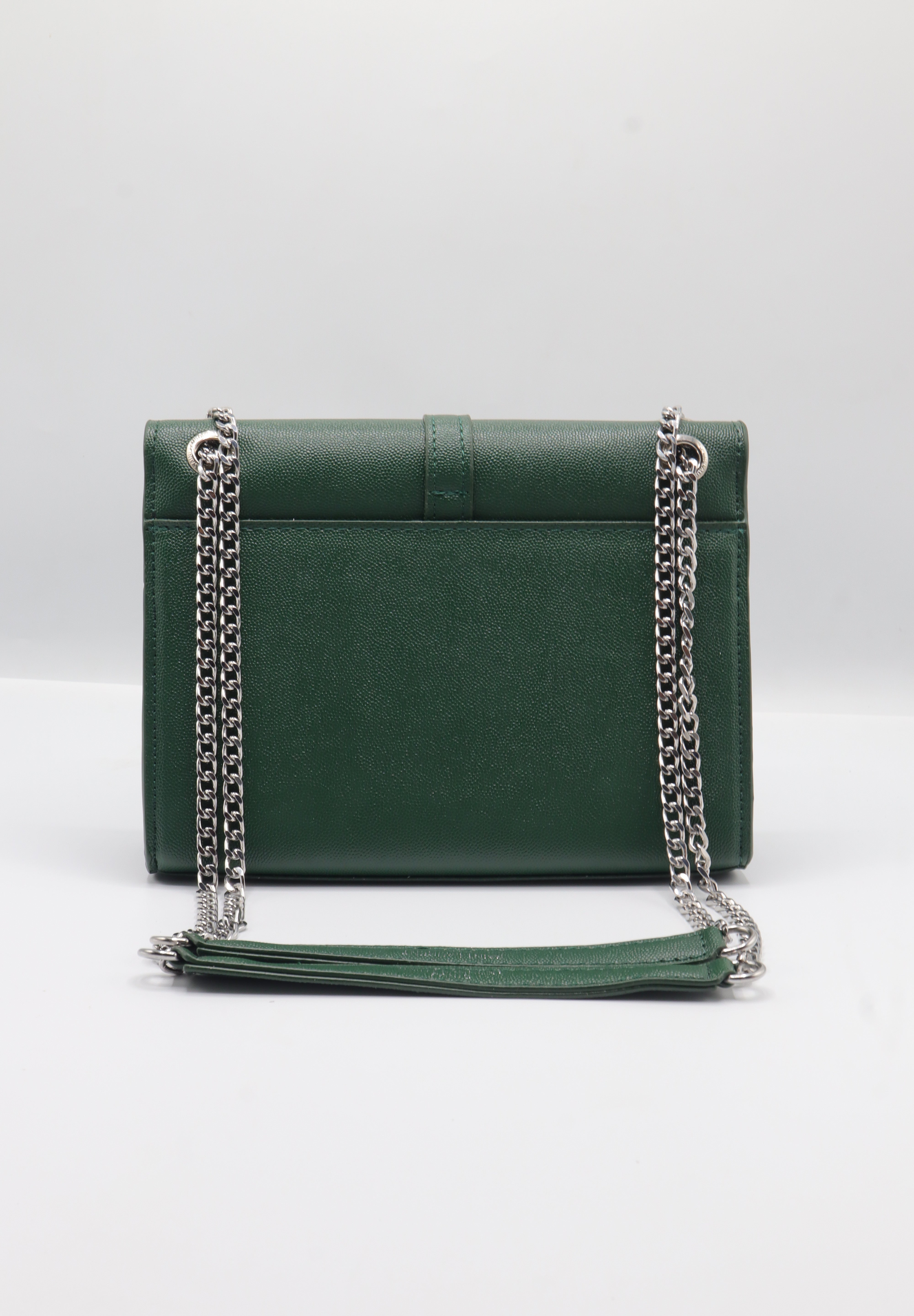 Saint Laurent Envelope Flap Bag | Forest Green Grained Leather