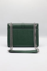 Saint Laurent Envelope Flap Bag | Forest Green Grained Leather
