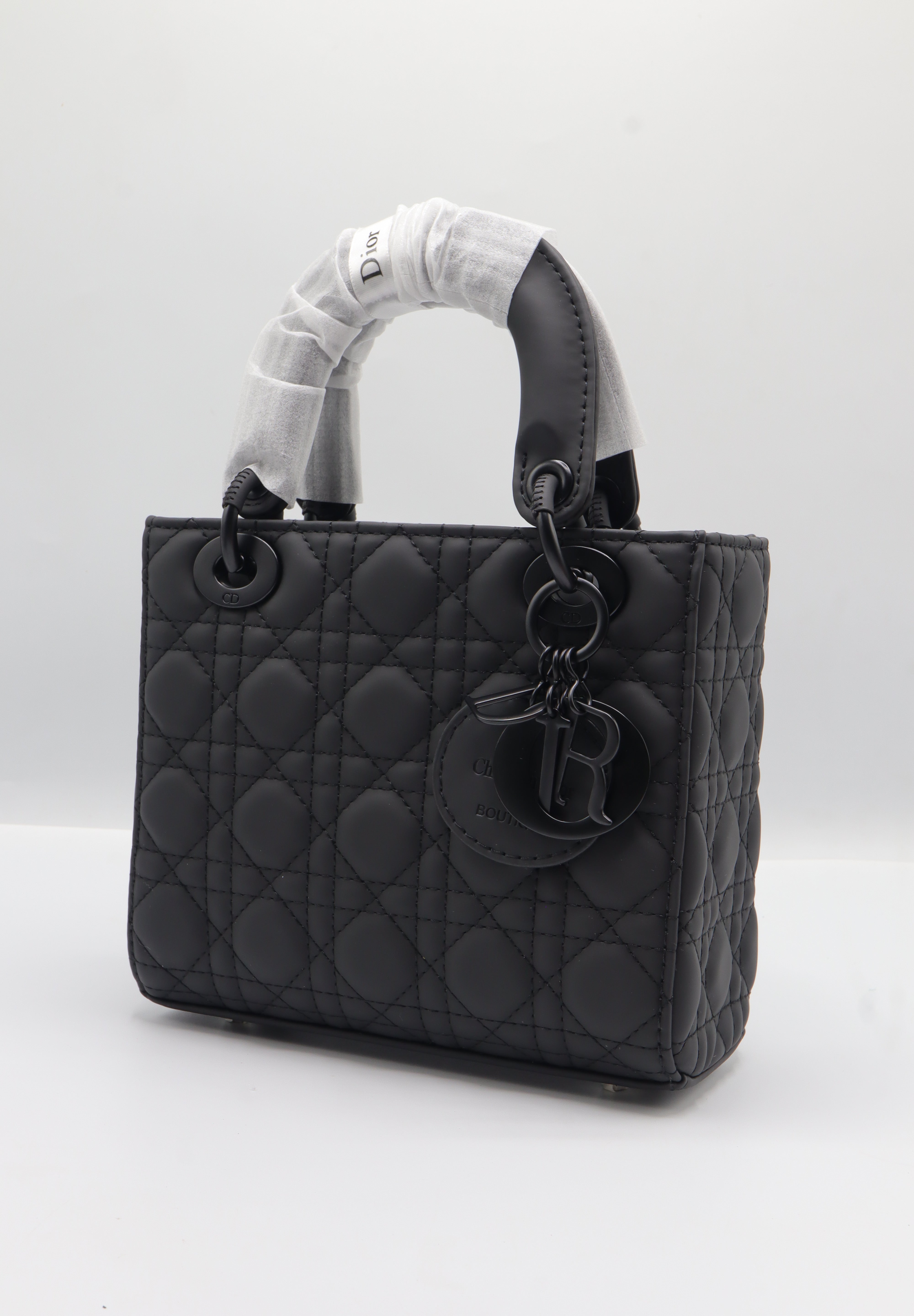 Dior Ultra-Matte Lady Dior Bag Set | Black Cannage Leather