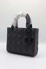 Dior Ultra-Matte Lady Dior Bag Set | Black Cannage Leather