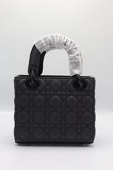 Dior Ultra-Matte Lady Dior Bag Set | Black Cannage Leather