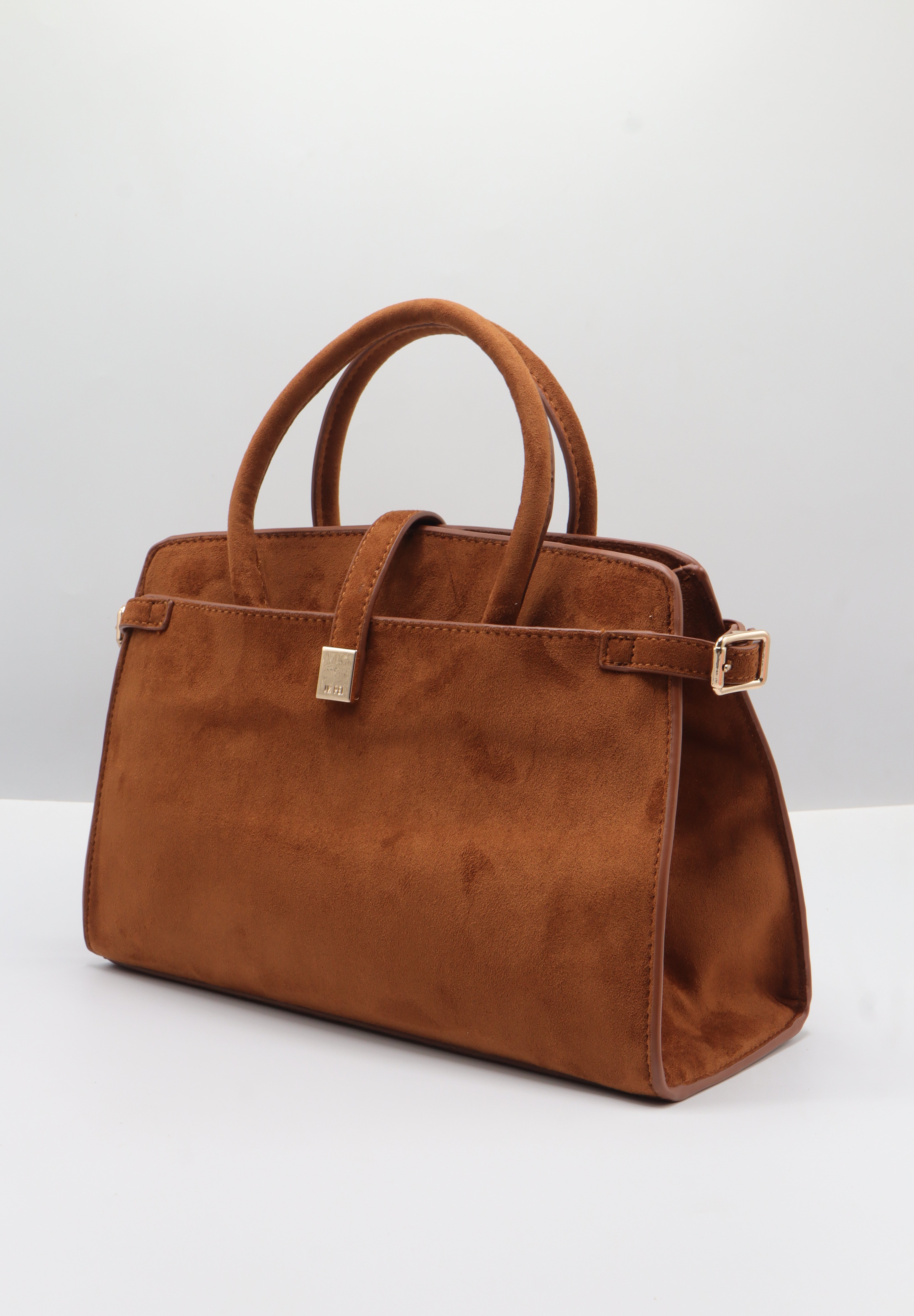 JW PEI Lucia Suede Satchel Bag | Tan Brown & Gold