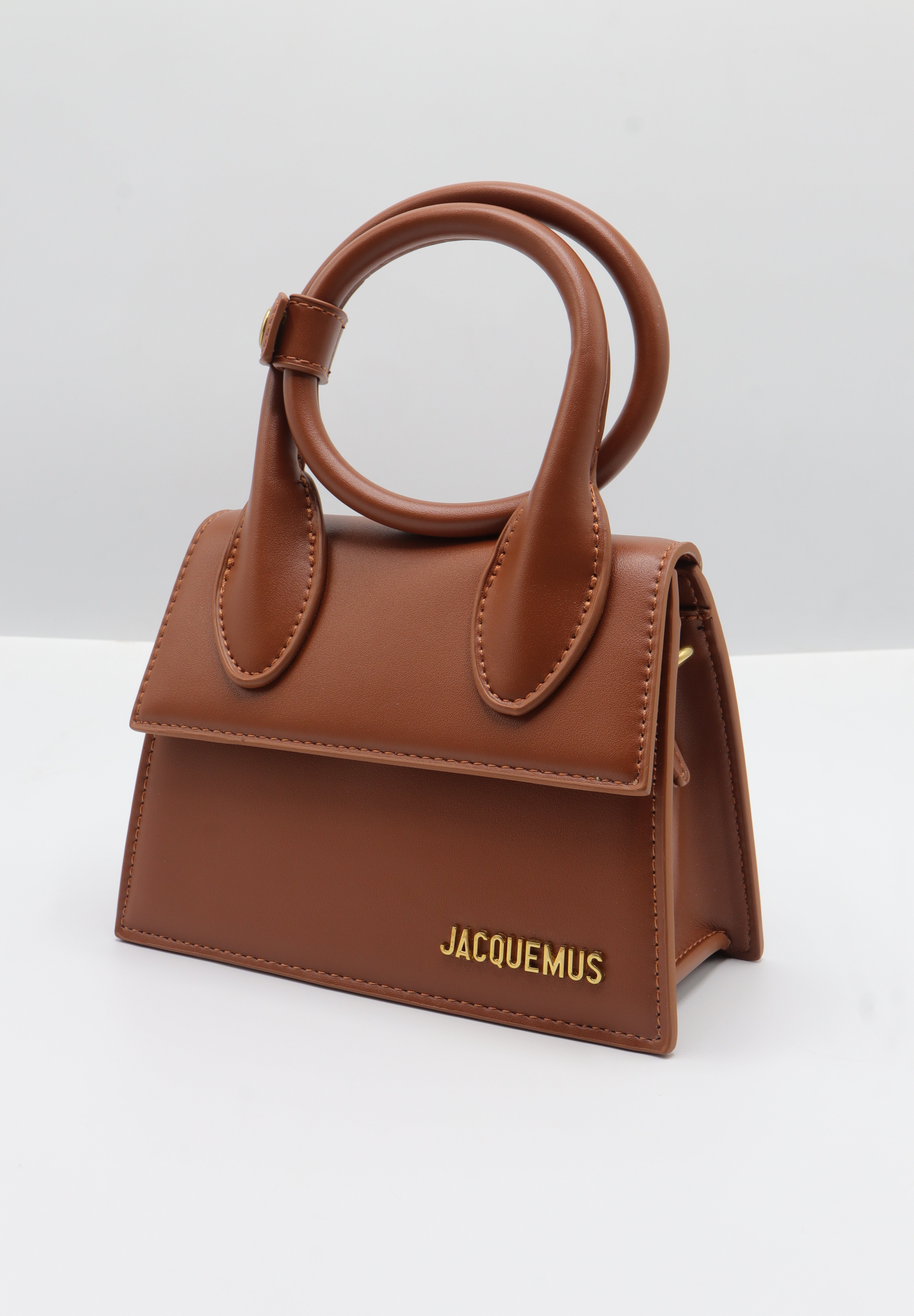 Jacquemus Le Chiquito Bag | Cognac Brown Leather & Gold
