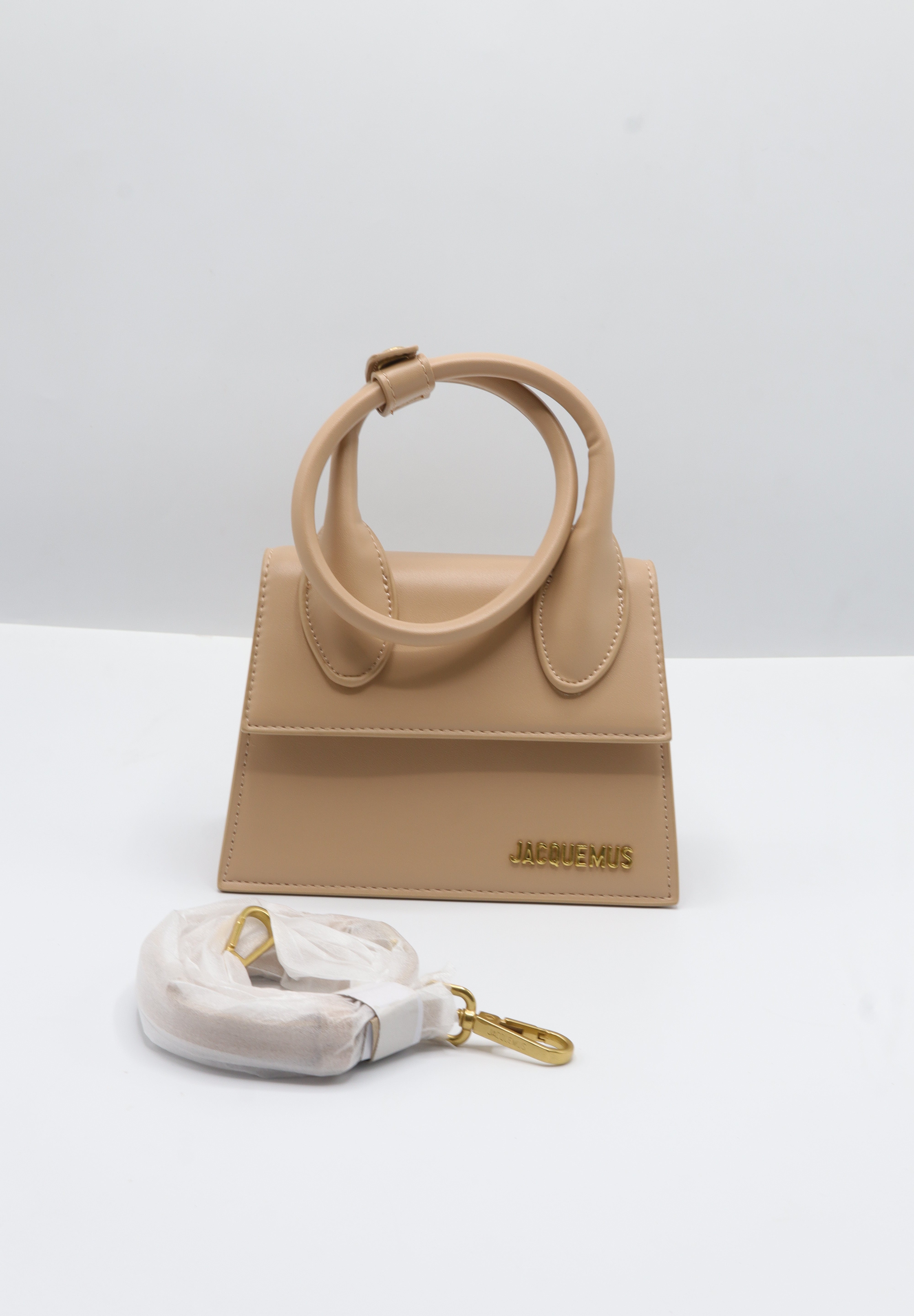 Jacquemus Le Chiquito Bag | Beige Leather & Gold