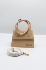 Jacquemus Le Chiquito Bag | Beige Leather & Gold