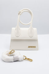 Jacquemus Le Chiquito Bag | White Leather & Gold