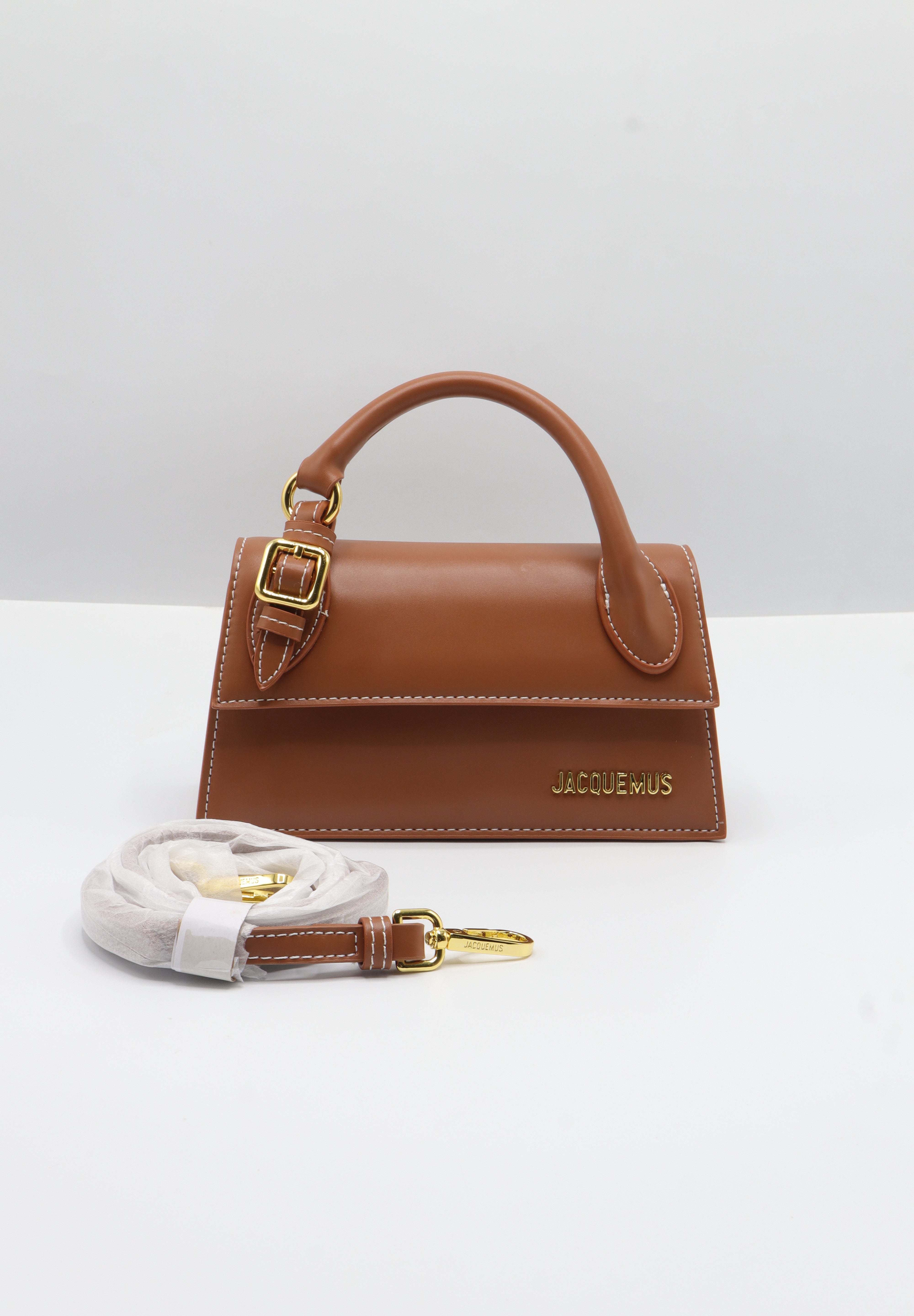 Jacquemus Le Grand Chiquito Bag | Cognac Tan Leather & Gold