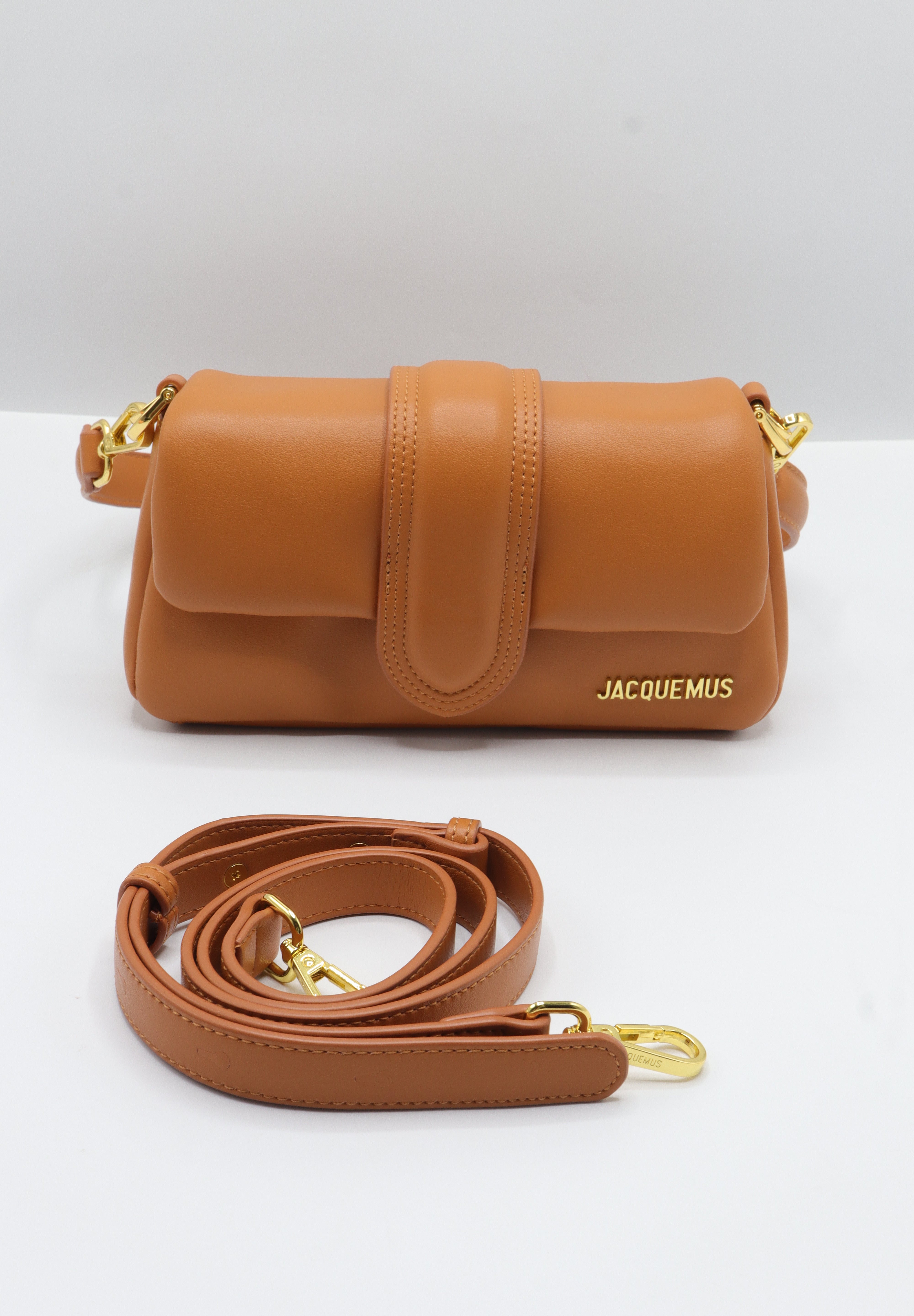 Jacquemus Le Bambimou Bag | Caramel Brown Padded Leather