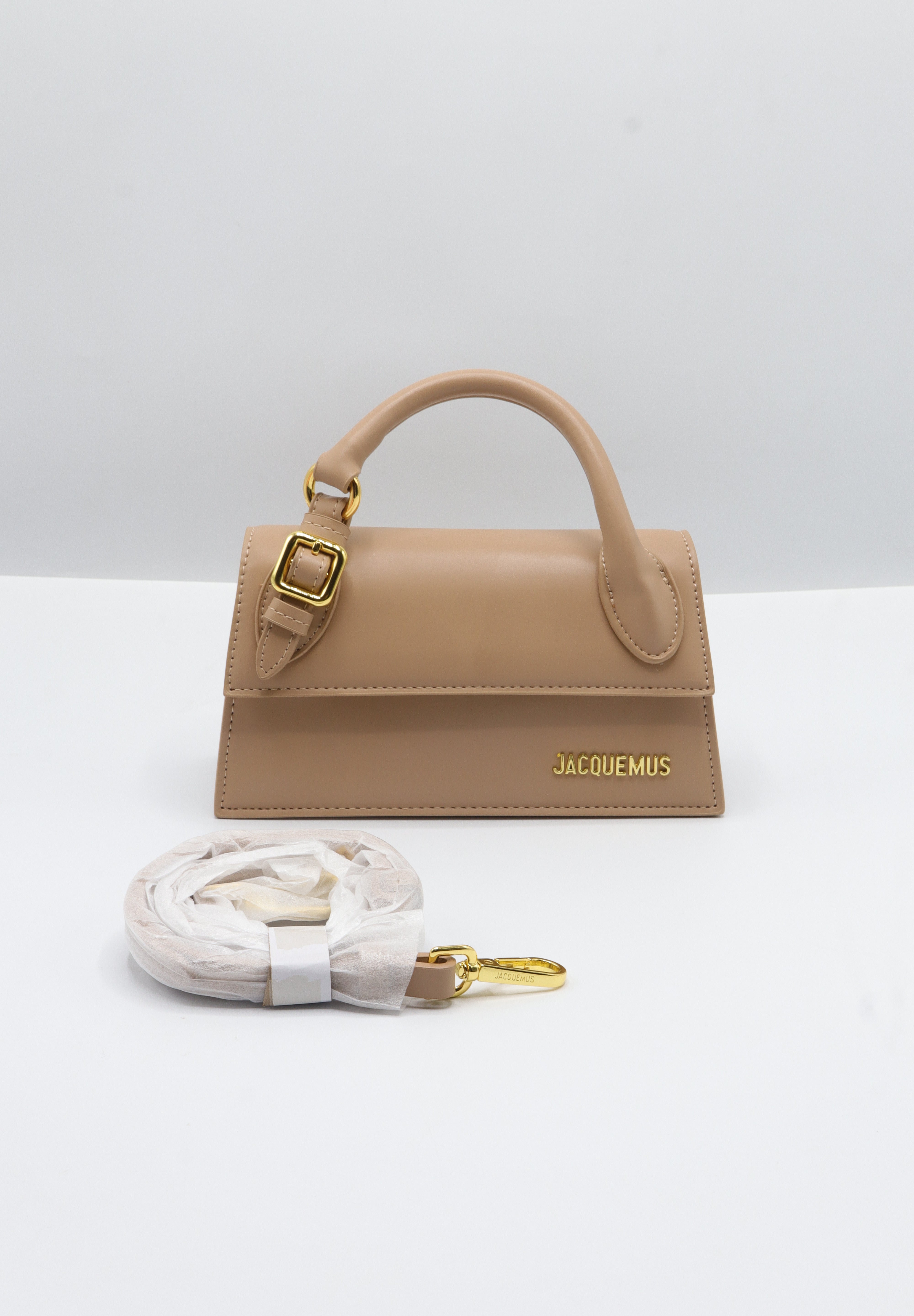 Jacquemus Le Grand Chiquito Bag | Beige Leather & Gold