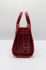 Saint Laurent Sac de Jour Nano | Red Croc-Embossed Leather