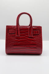 Saint Laurent Sac de Jour Nano | Red Croc-Embossed Leather