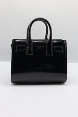 Saint Laurent Sac de Jour Nano | Glossy Black Patent Leather