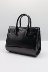 Saint Laurent Sac de Jour Nano | Glossy Black Patent Leather