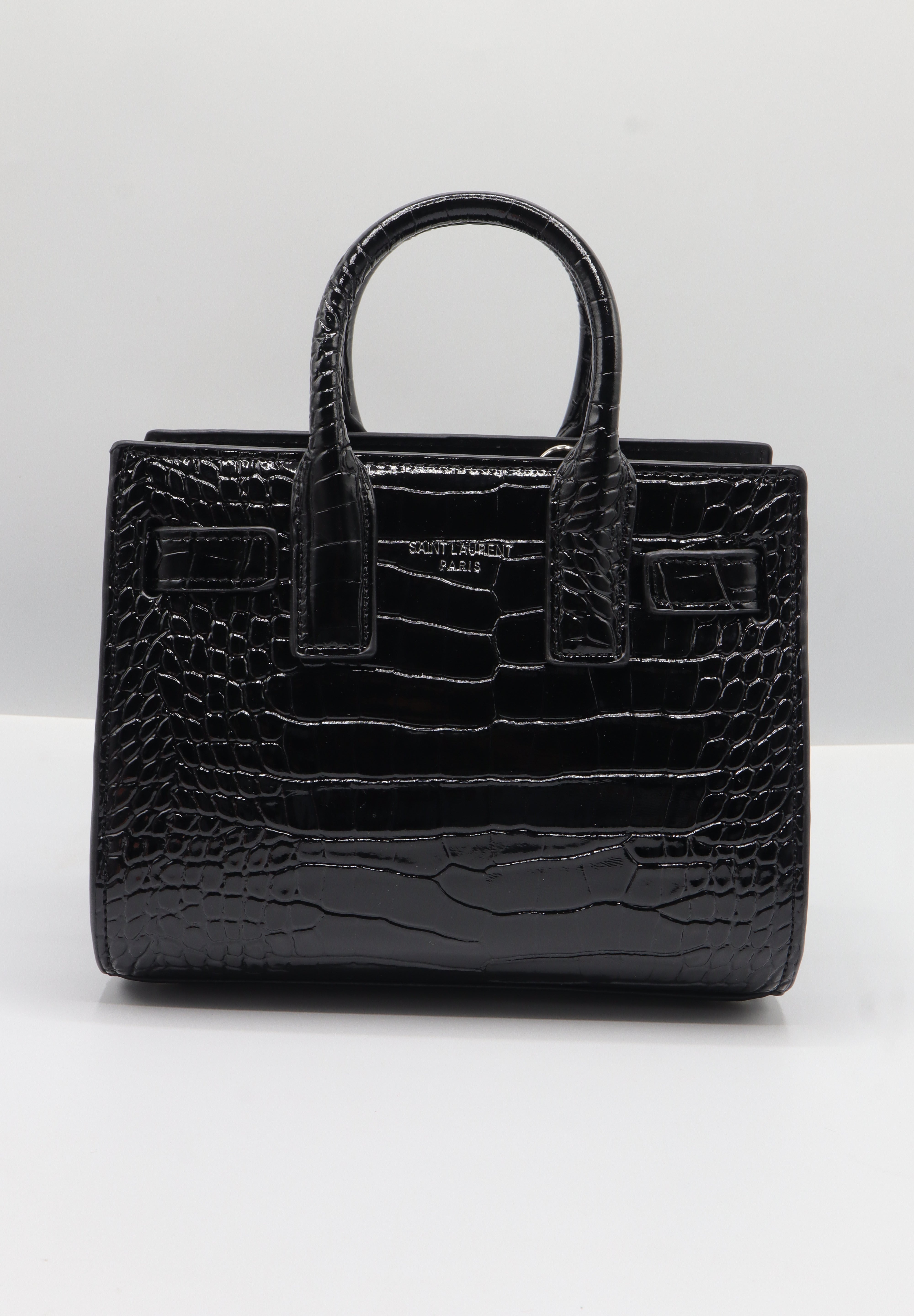 Saint Laurent Sac de Jour Nano | Black Croc Leather