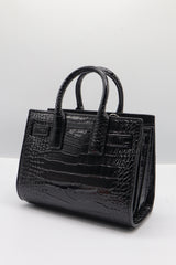 Saint Laurent Sac de Jour Nano | Black Croc Leather