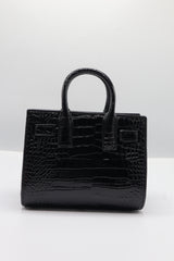 Saint Laurent Sac de Jour Nano | Black Croc Leather