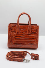 Saint Laurent Sac de Jour Nano | Cognac Croc Leather